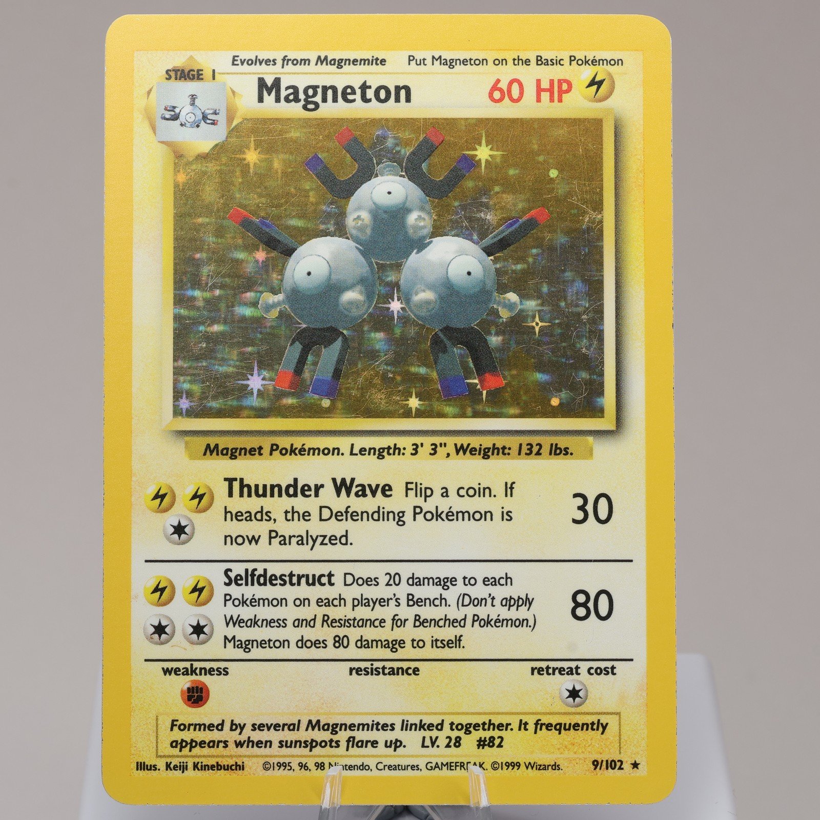 Pokemon TCG Magneton 9102 Base Set Holo Rare WOTC 1999 EXCNM 167950659049 2