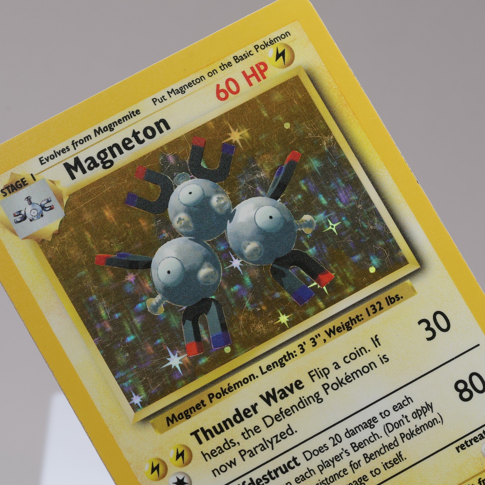 Pokemon TCG Magneton 9102 Base Set Holo Rare WOTC 1999 EXCNM 167950659049