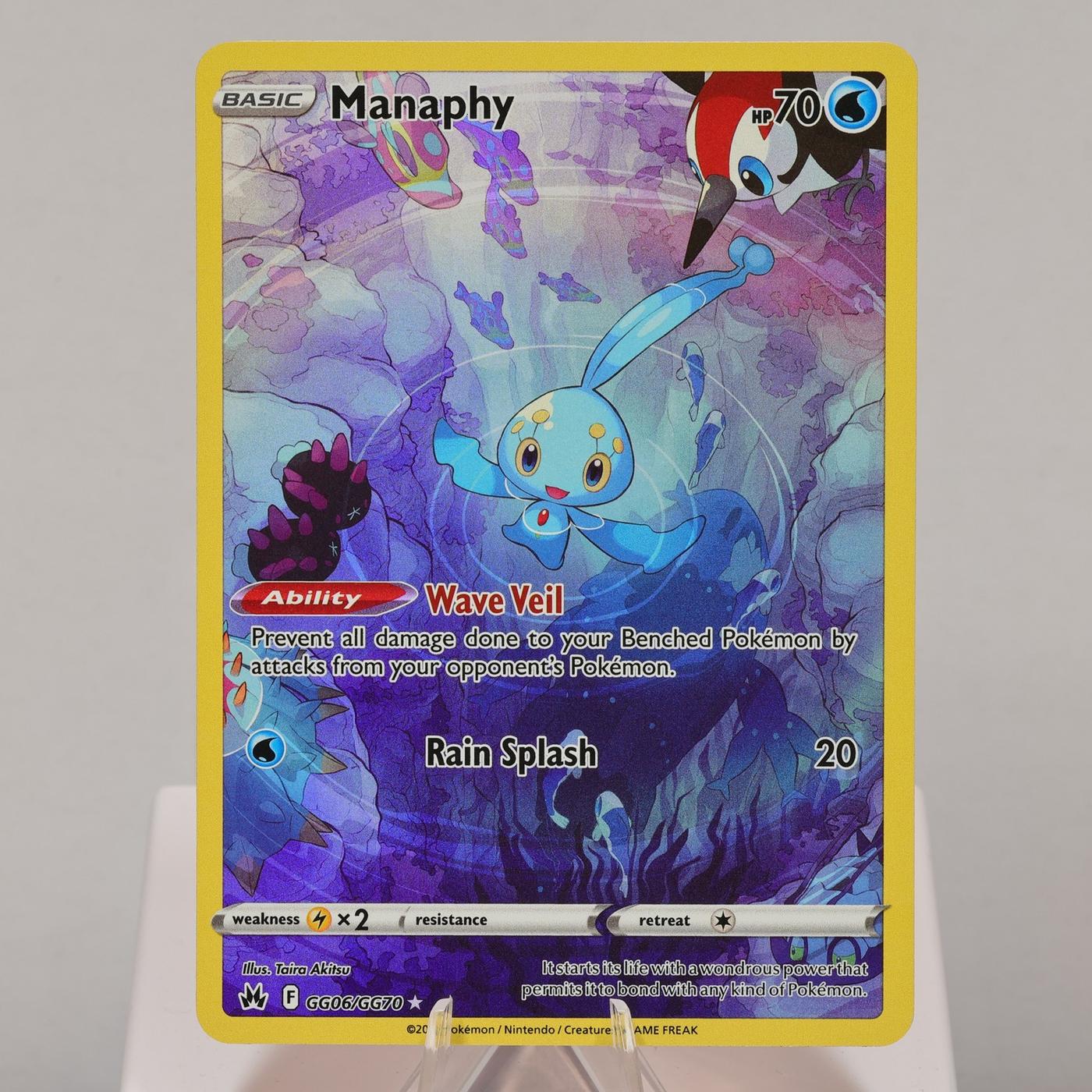 Pokemon TCG Manaphy GG06GG70 Crown Zenith Galarian Gallery WOTC NMM 168575354969 2