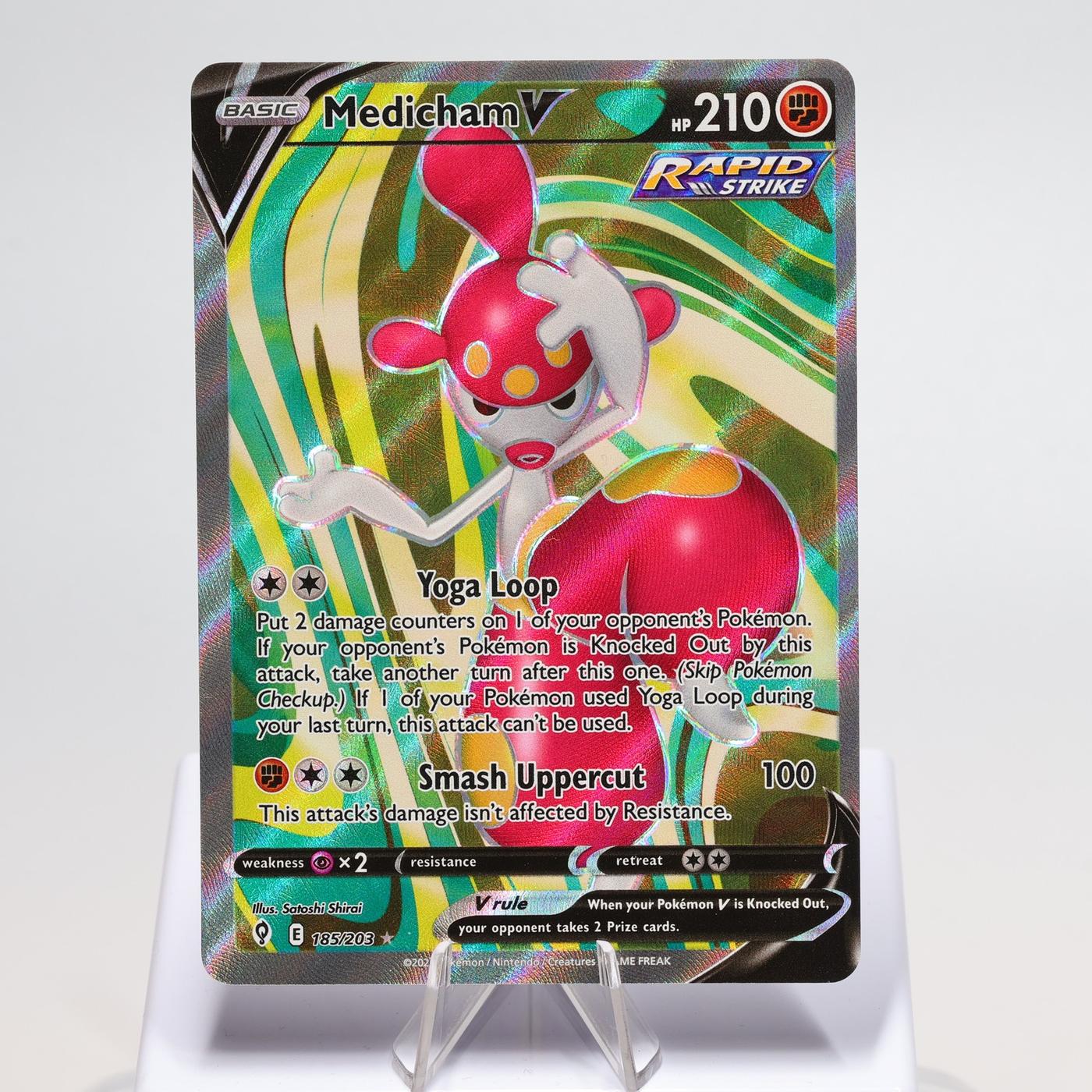 Pokemon TCG Medicham V 185203 Evolving Skies Full Art NM 168287250399 2