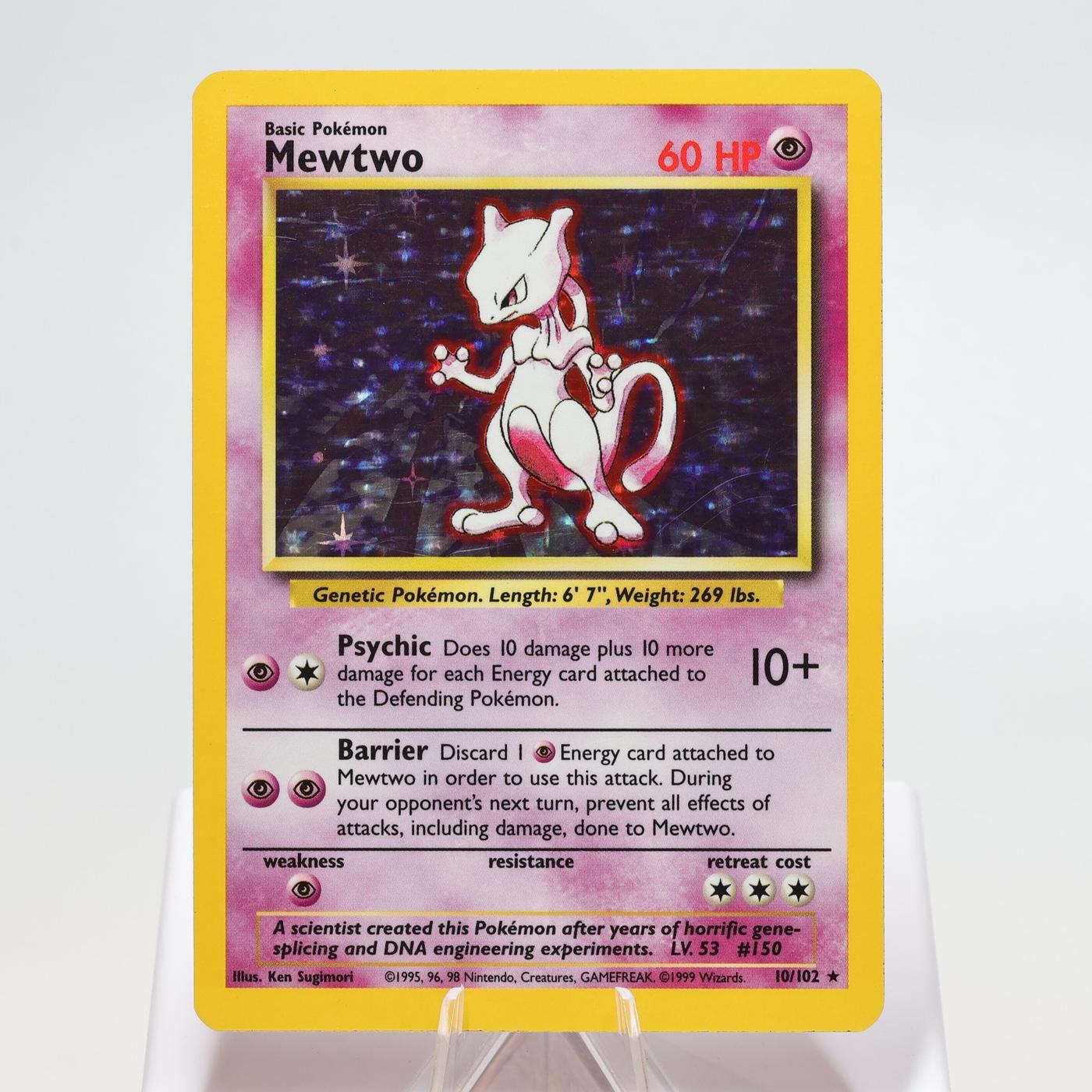 Pokemon TCG Mewtwo 10102 Base Set Holo Rare WOTC EXC 168325203359 2