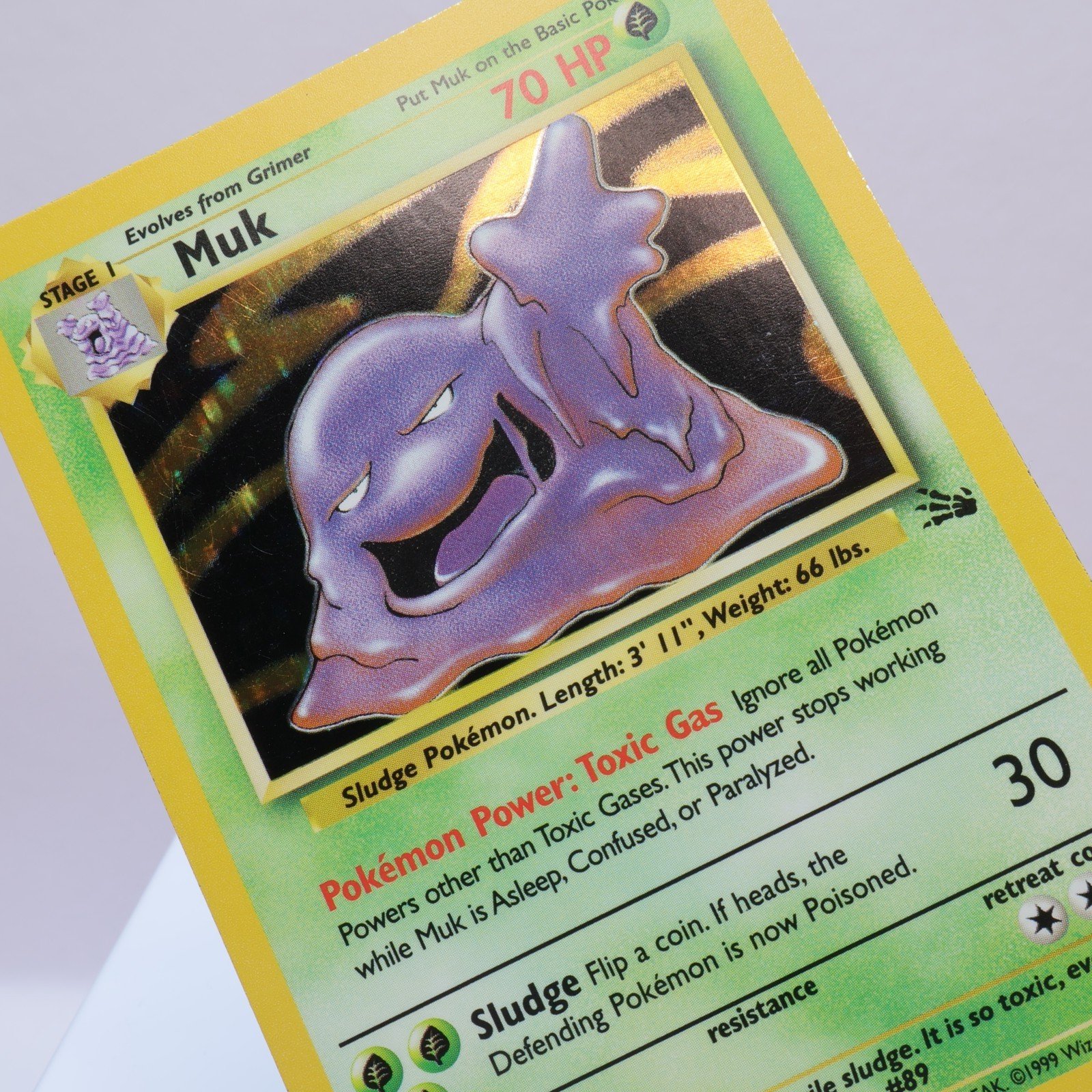 Pokemon TCG – Muk 13/62 Fossil Holo Rare  WOTC 1999 – EXC/NM