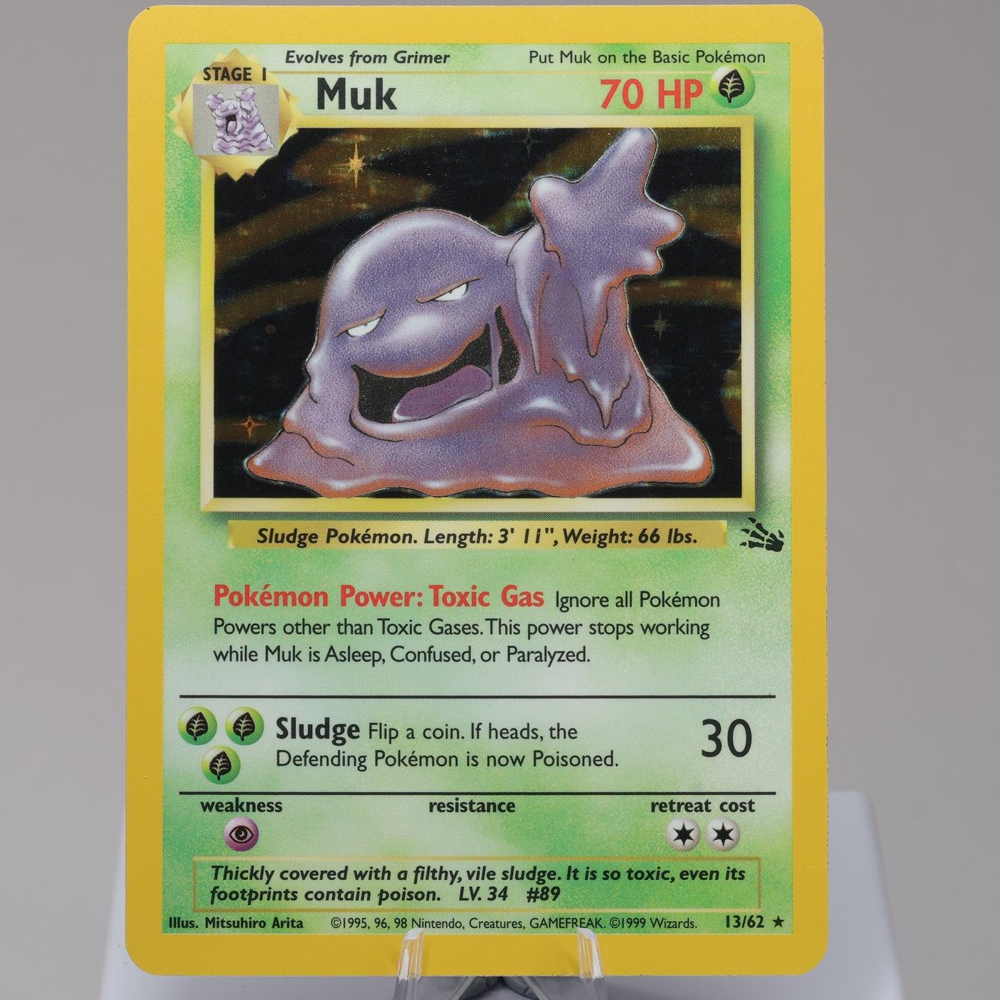 Pokemon TCG Muk 1362 Fossil Holo Rare WOTC 1999 EXCNM 167950659069 2