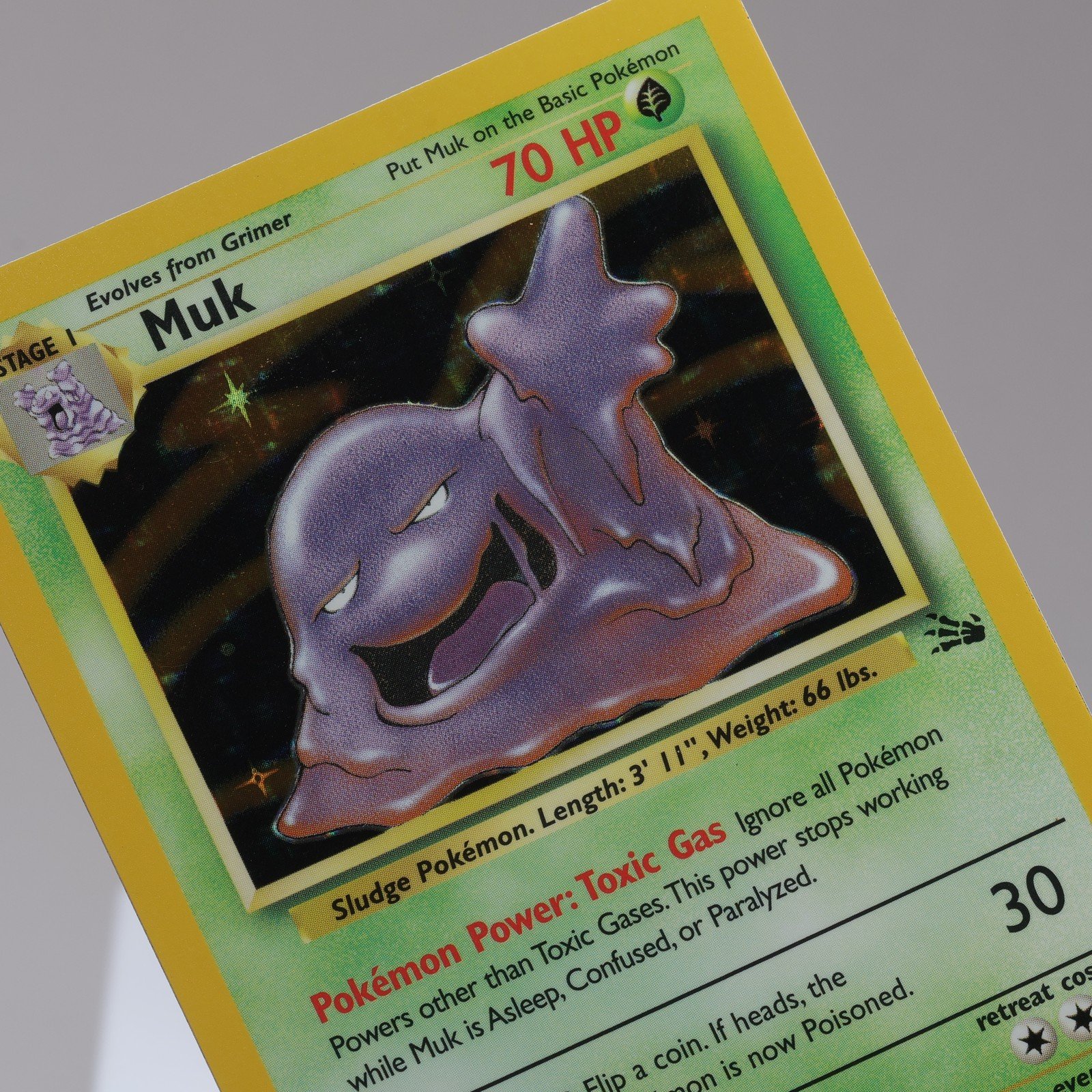Pokemon TCG – Muk 13/62 Fossil Holo Rare  WOTC 1999 – EXC/NM