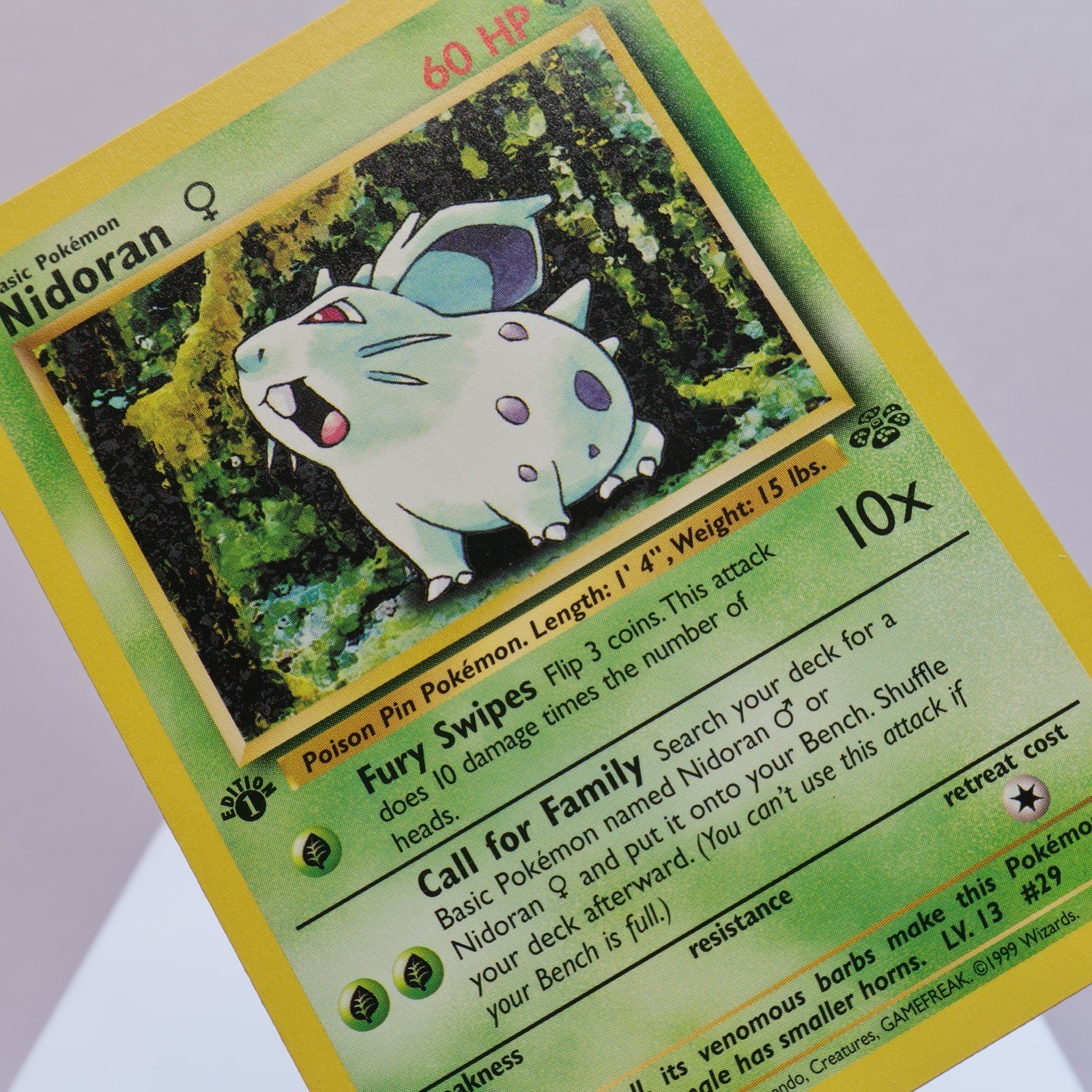 Pokemon TCG – Nidoran F 57/64 Jungle Common 1st Edition WOTC 1999 – EXC/NM