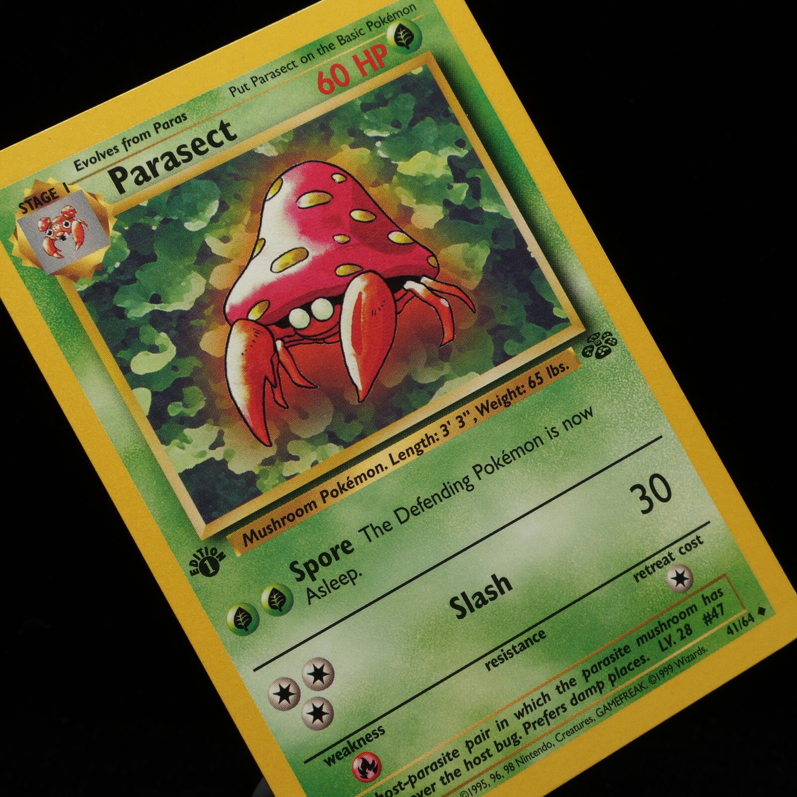 Pokemon TCG – Parasect 41/64 Jungle Uncommon 1st Edition WOTC 1999 – EXC