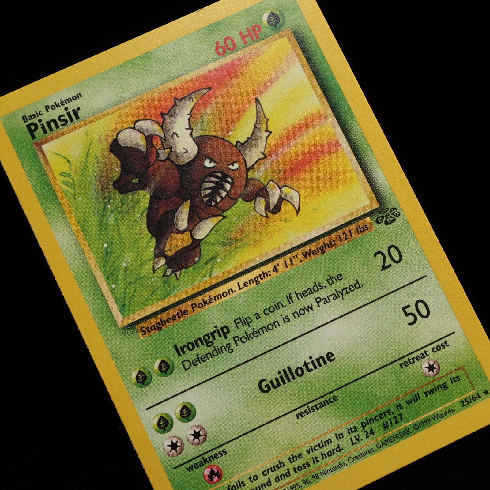 Pokemon TCG – Pinsir 25/64 Jungle Rare  WOTC 1999 – EXC/NM