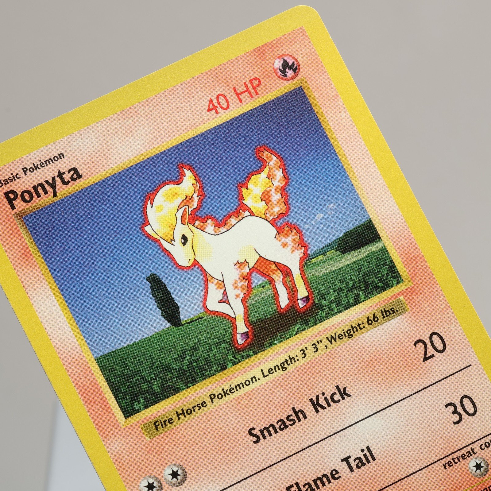 Pokemon TCG Ponyta 60102 Base Set Common Shadowless WOTC 1999 EXCNM 168006227409