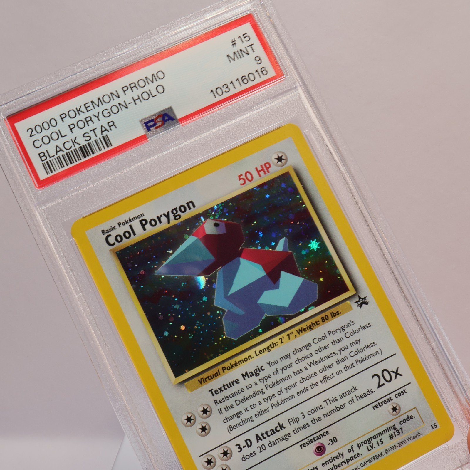 Pokemon TCG – Promo Black Star 15 Cool Porygon Holo – PSA 9 MINT