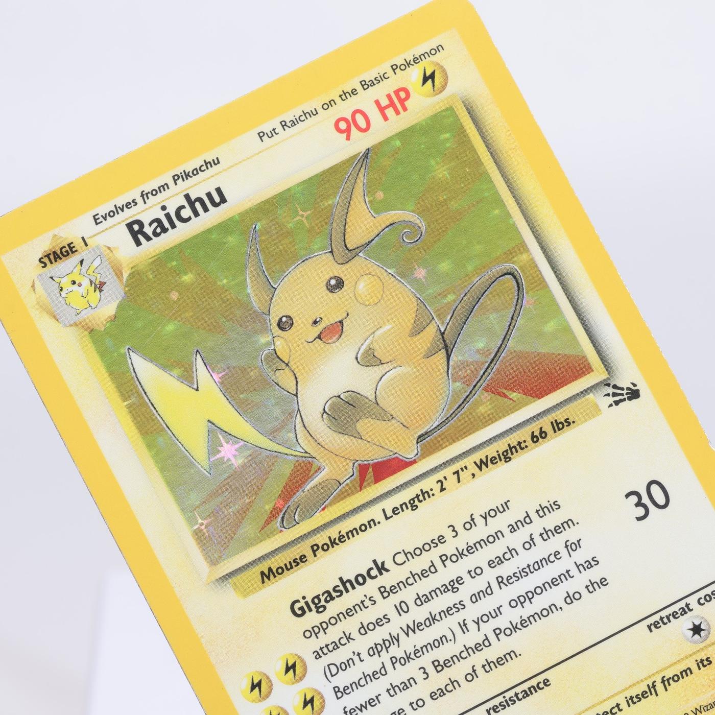 Pokemon TCG Raichu 1462 Fossil Holo Rare WOTC EXC 168220700199