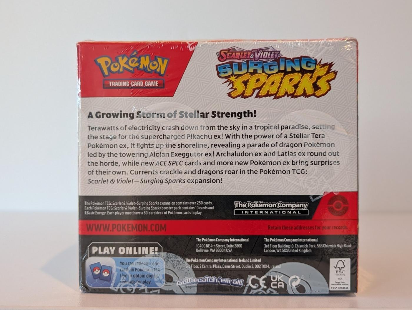 Pokemon TCG Scarlet Violet Surging Sparks Booster Box 36 Packs FACTORY SEALED 168579811619 2