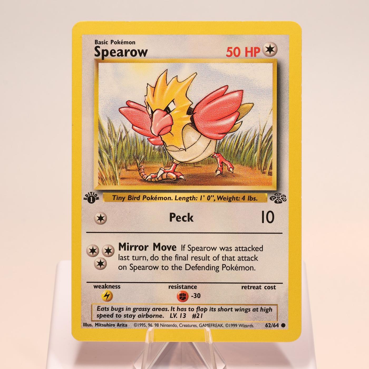 Pokemon TCG Spearow 6264 Jungle Common 1st Edition WOTC EXCNM 168300703679 2