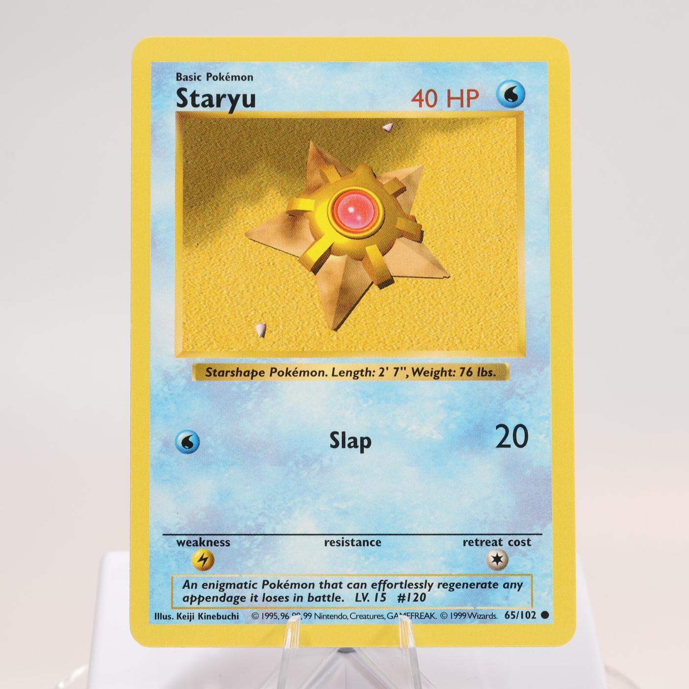 Pokemon TCG Staryu 65102 Base Set Common Shadowless WOTC 1999 EXCNM 168144948259 2