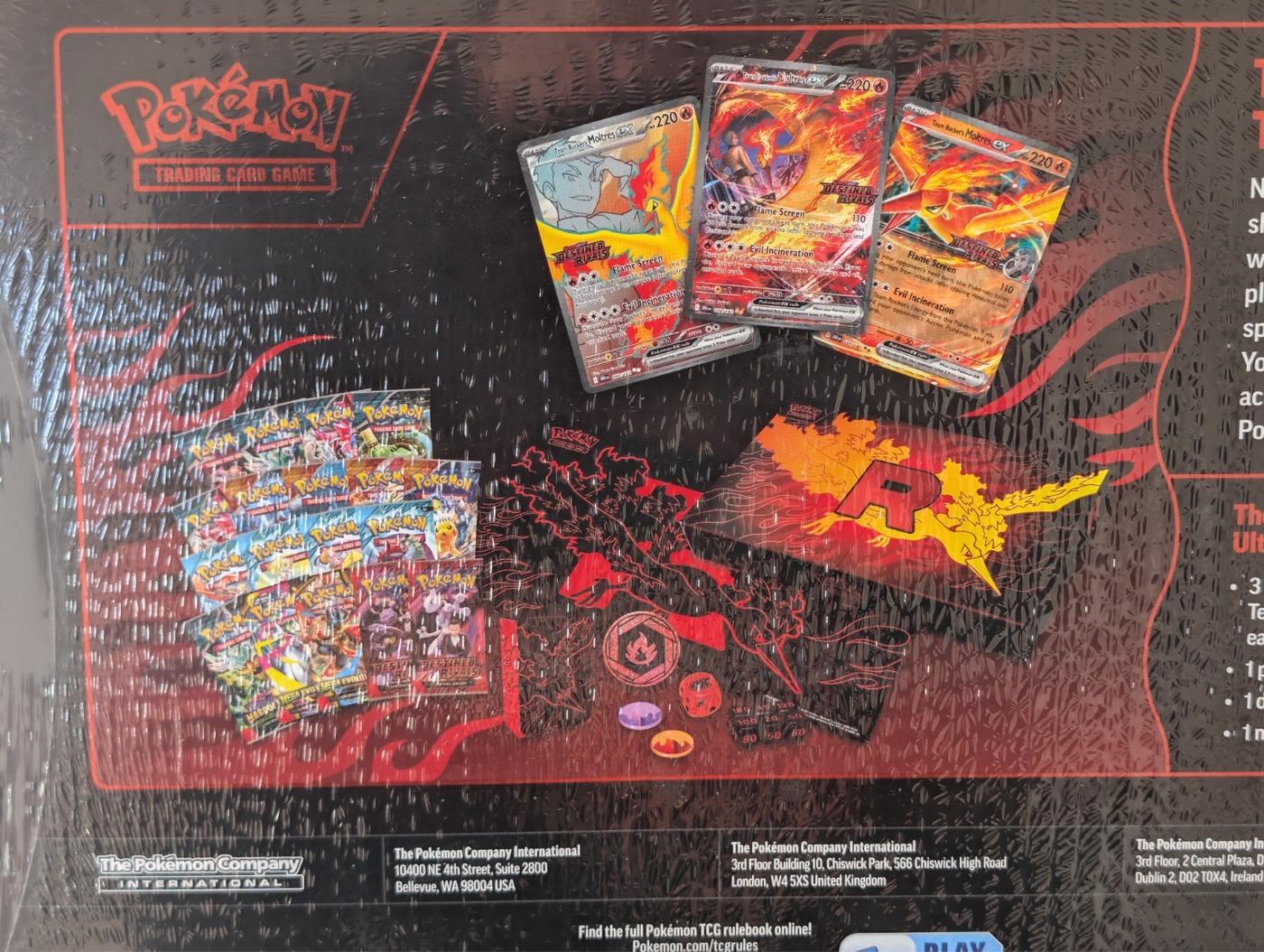 Pokemon TCG Team Rockets Moltres Ex Ultra Premium Collection Box UPC SEALED 168351596339 3