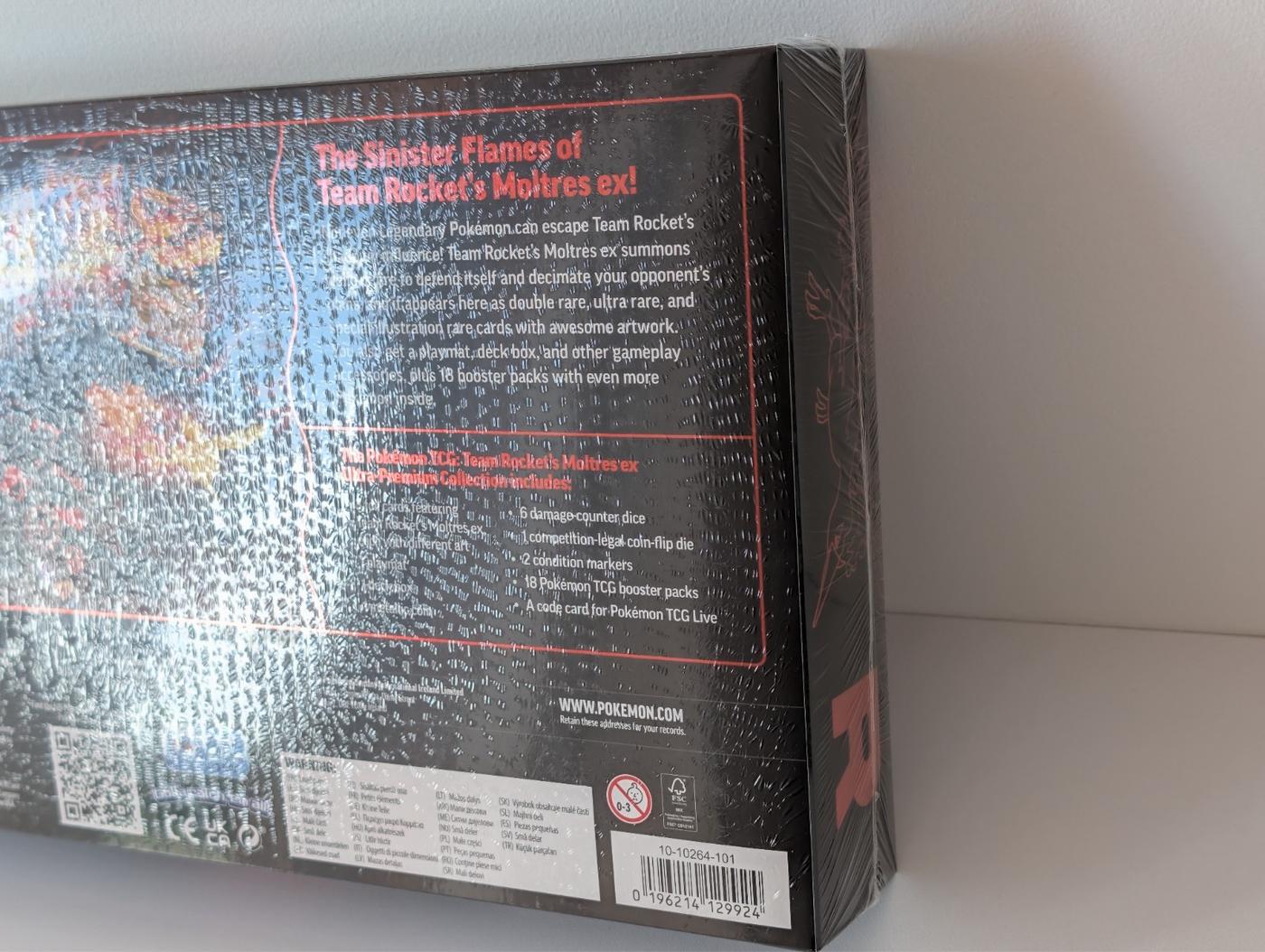 Pokemon TCG Team Rockets Moltres Ex Ultra Premium Collection Box UPC SEALED 168351596339 6