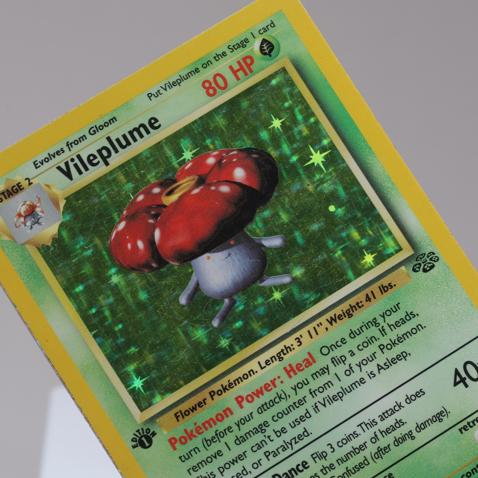 Pokemon TCG Vileplume 1564 Jungle Holo Rare 1st Edition WOTC 1999 PL 167950659109