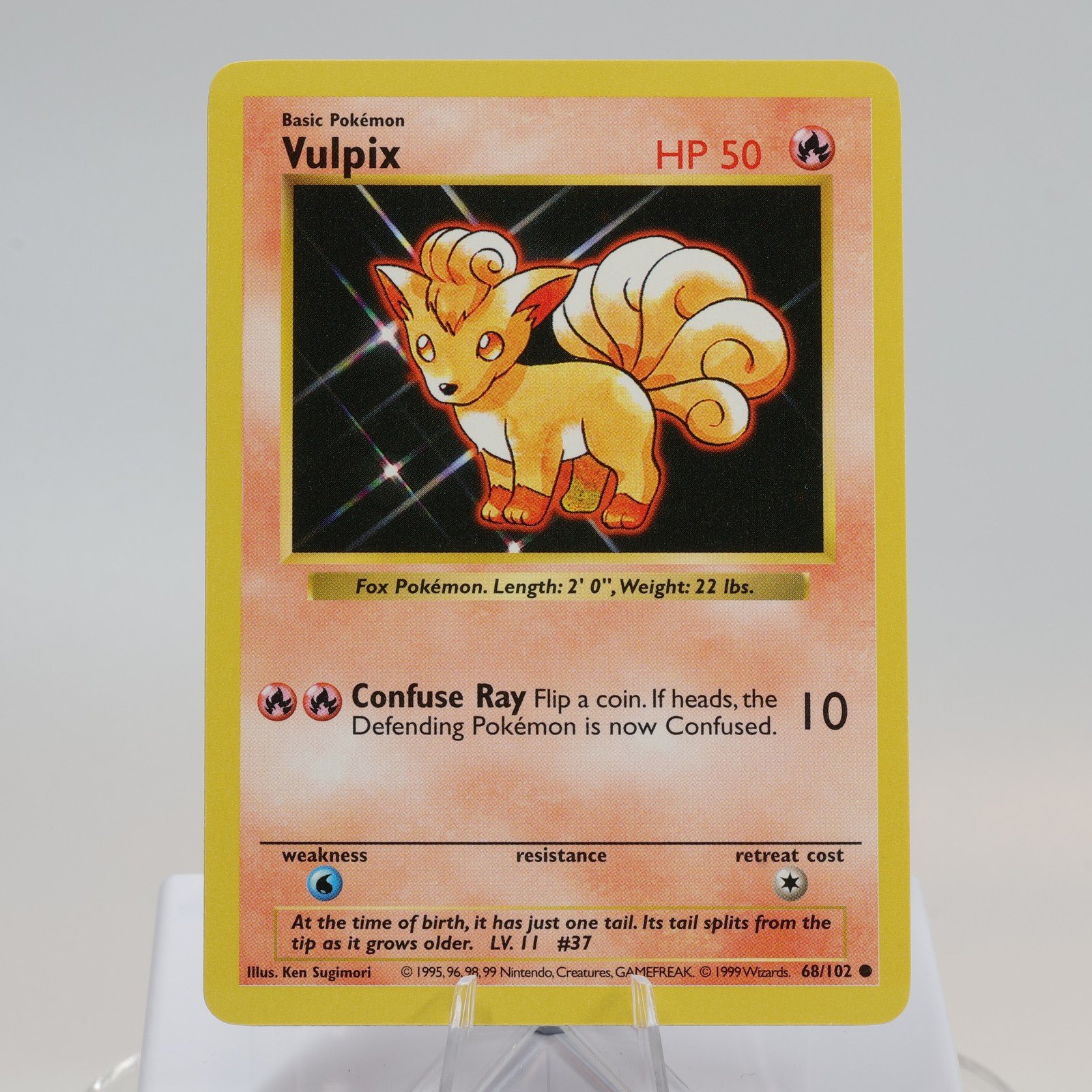 Pokemon TCG Vulpix 68102 Base Set Common Shadowless WOTC 1999 EXCNM 168144948219 2