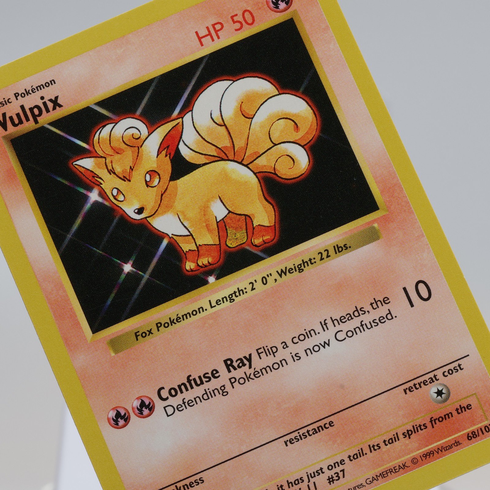 Pokemon TCG Vulpix 68102 Base Set Common Shadowless WOTC 1999 EXCNM 168144948219