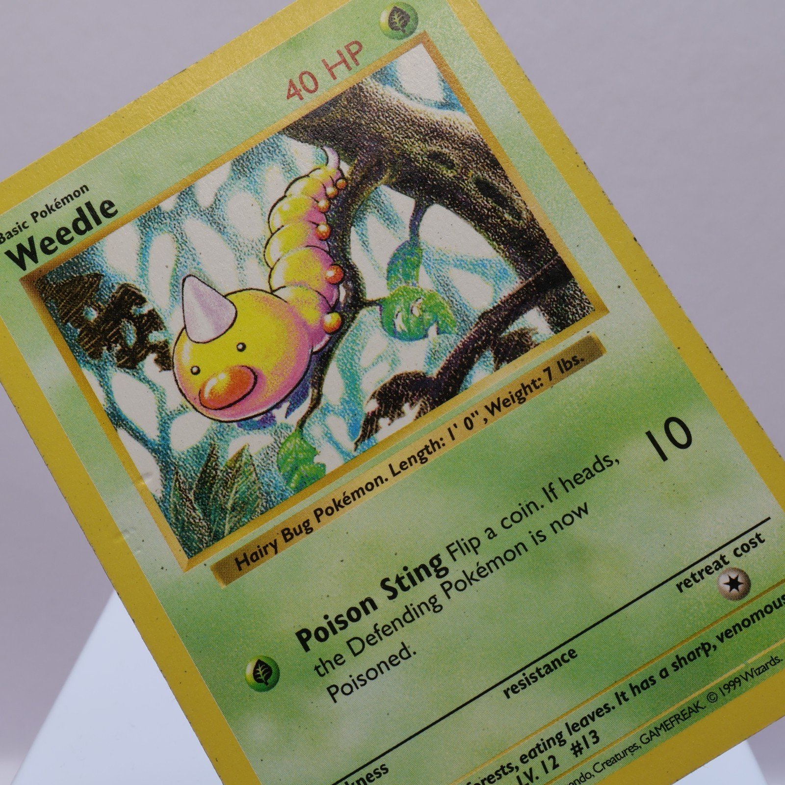 Pokemon TCG – Weedle 69/102 Base Set Common Shadowless WOTC 1999 – HP