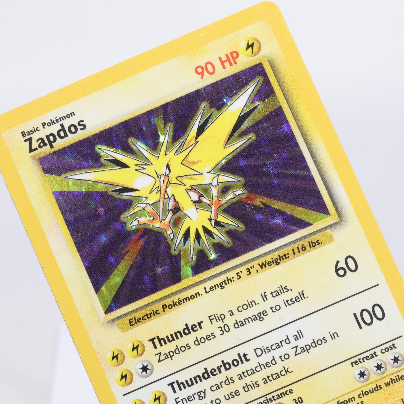 Pokemon TCG Zapdos 16102 Base Set Holo Rare WOTC MP 168220700189