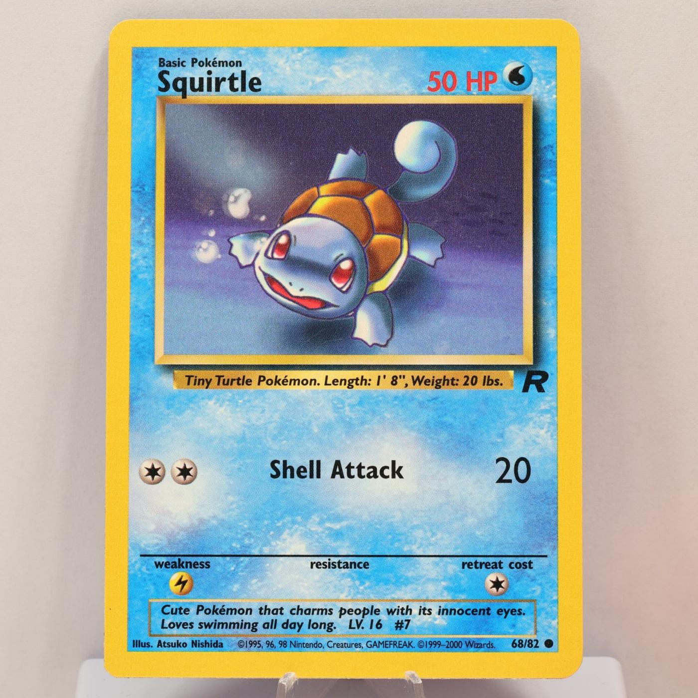 Pokemon TCG - Squirtle 68/82 Team Rocket WOTC 2000 - EXC - photo 2
